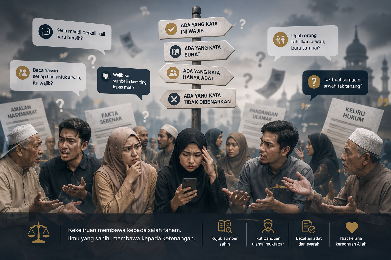 Ilustrasi kekeliruan fiqh kematian dalam masyarakat
